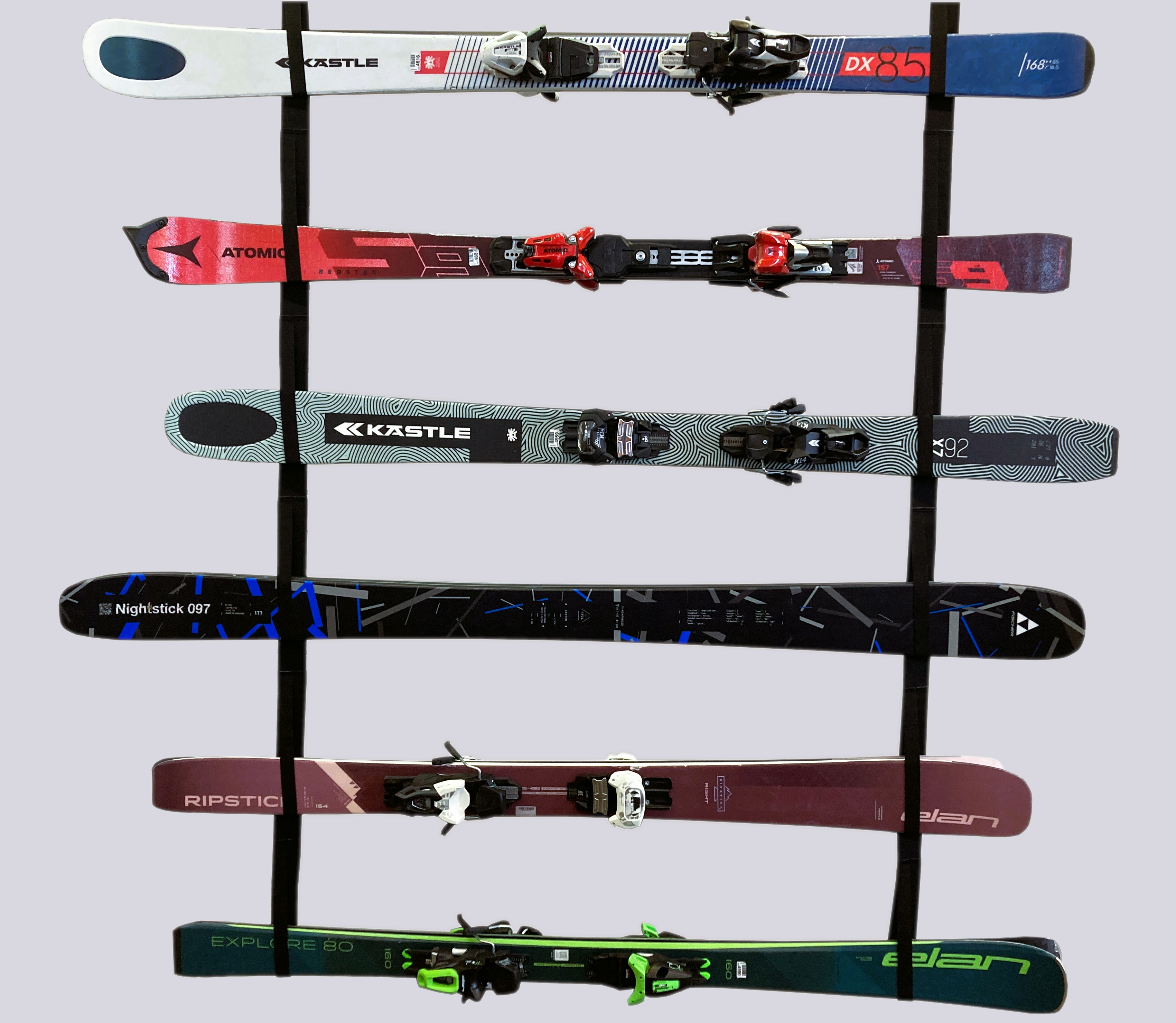 Ski Rack for Storage with 6 Pairs of Skis